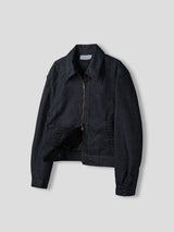 Herringbone shoulder denim jacket