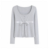 Melina Ribbon Layered Cardigan