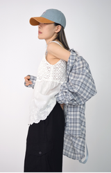 (UNISEX)エアリーコットンチェックシャツ(3colors)