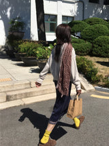 キキプリーツチェックマフラー