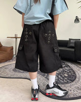 Ber Cross Eyelet Bermuda Pants