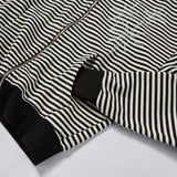 Untitled　スターリーナイトスモールストライプフードジップアップ Black White