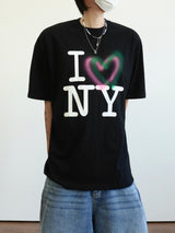 Love NY printing half sleeve 2C