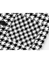 Andy Houndstooth Puff Long-Sleeve Jacket Black