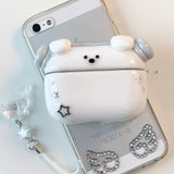 【MADE】 ホワイトドッグAirPodsケース