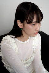 [silver925] ジェイドボールホックピアス