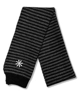 ストライプシンボルルックニットマフラー_ブラック