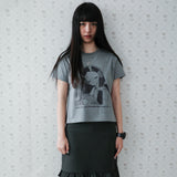 へースクロップTシャツ [Grey]