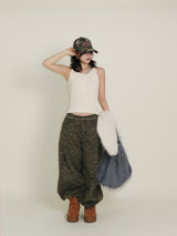 (Leopard Item) Kiya leopard printed balloon-fit wide pants