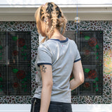 フューチャーフレンドスリムフィットTシャツメランジグレー