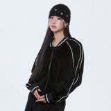 (DUC) Velour Stadium Jacket Black