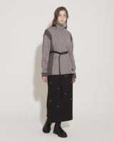PANEL TURTLENECK PULLOVER [GRAY]
