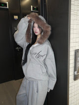Baby Fur hood zip up