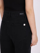 DESTROYED SLIM WIDE FIT DENIM PANTS_BLACK code 6836