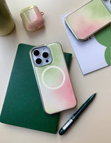 [MADE] 抹茶ストロベリー シルバー エポキシ iPhone MagSafeケース」