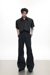 Embroidered Flare Dress Trousers