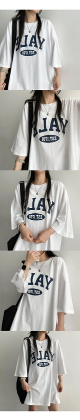 Rita Lettering Boxy Short Sleeve T-shirt