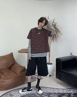 エーダーストライプ半袖Tシャツ