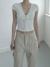 Clia Lace V-neck Tee
