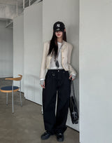 Wellow D-ring cotton balloon pants