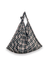 000 Design Check Tie Bag / Black