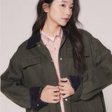 CORDUROY COMBI WORK JACKET (KHAKI)