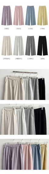 Movin Elastic Spandex Straight Wide Banded Waist Pants