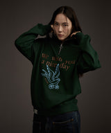 W BLUEBIRD HALF ZIP-UP SWEATSHIRT GREEN