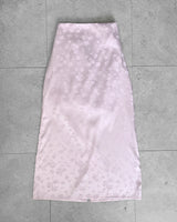 BLOSSOM JACQUARD SATIN LONG SKIRT