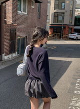 Again Basic Cotton Loose Fit V-neck Knit (5color)
