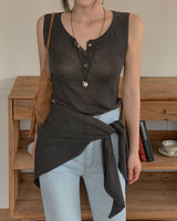 Tarp sleeveless & scarf set