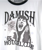 Hot Girl Club Ringer T-Shirt_Charcoal