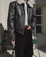 Kati Real Raccoon Fur Leather Jacket