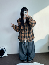 5000ソルド🥳❤デニムバージョン ❤ツーピンタックバルーンコットンパンツ🖤🩵🧸3カラー