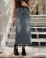 [MADE] Halfi denim long skirt