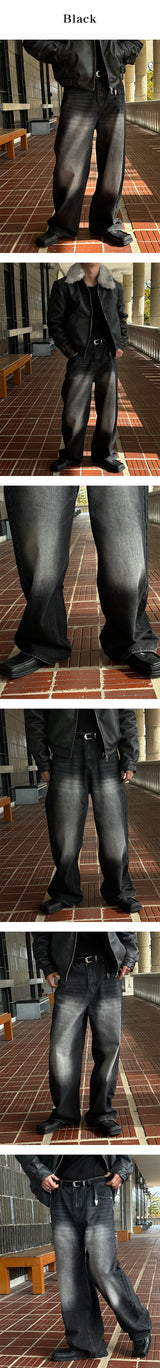 [4SEASON] Daily semi wide denim pants(4color)