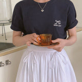 Jelly Ribbon Embroidered T-Shirt