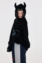 [BASIC] Devil Hoodie Black