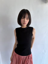slim rib sleeveless top