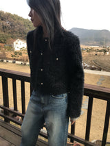 Furry round jacket