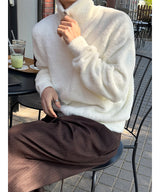 [Unisex] Angora high neck zip up cardigan(5color)