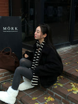 [BELLIDE MADE] Mock, suede blouson mouton jacket