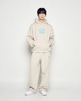25FW BLUE OVAL LOGO HOODIE ESSENTIAL BEIGE