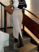 Mer Stretchy H-Line Long Skirt / 2 colors