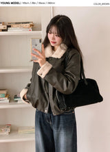 #BY Boa Collar Leather Blouson (2color)