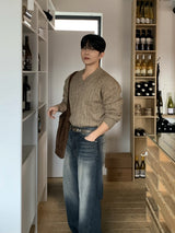 Croiffle v-neck knitwear