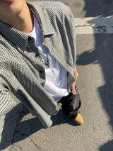 Mini Check Oversized Shirt (S, M, L / 3colors)