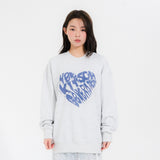 VINT HEART LOGO SWEATSHIRTS-LIGHT MELANGE