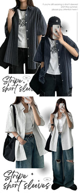 Cadin Stripe Short Sleeve Shirt Shirt