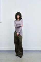 double neck long sleeve (purple)